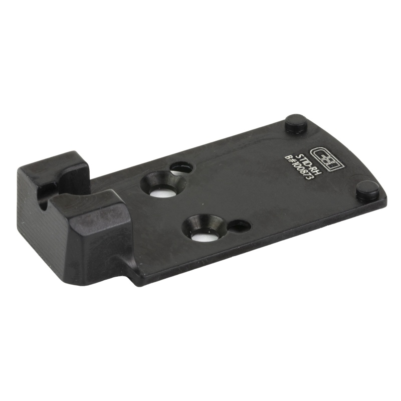 C&H Precision, V4, Optic Mounting Plate, For Staccato Duo To The Trijicon Rmr, Holosun 407C/507C/508C/508T, C&H Comp/Edc Xl, Anodized Finish, Black, Includes Mounting Hardware
