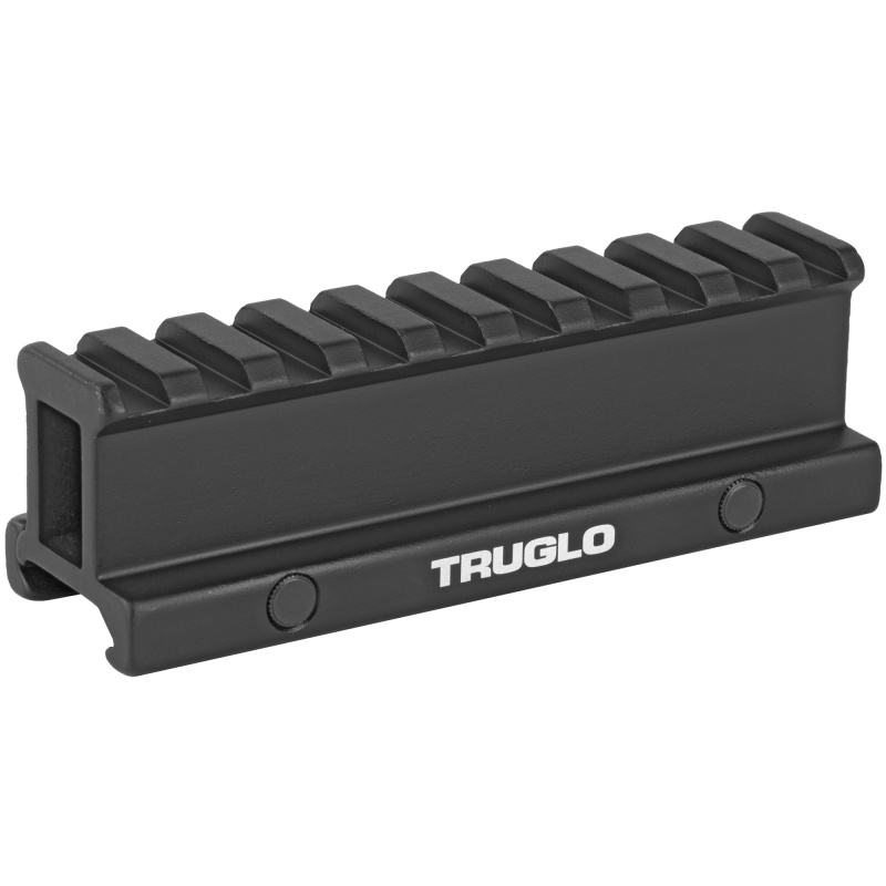 Truglo, Riser Mount Picatinny, Riser, Black, Picatinny Style Riser Mount, Raises Mounting Surface By 1"