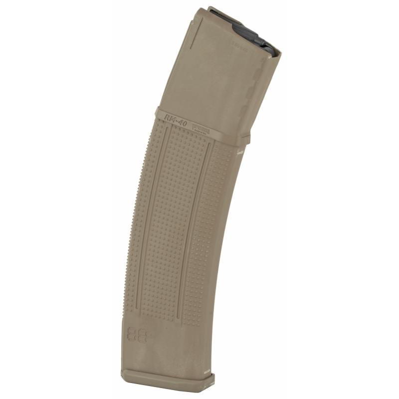 Promag, Magazine, 223 Remington/556Nato, 40 Rounds, Fits Ar Rifles, Roller Follower, Steel Lined Polymer, Flat Dark Earth