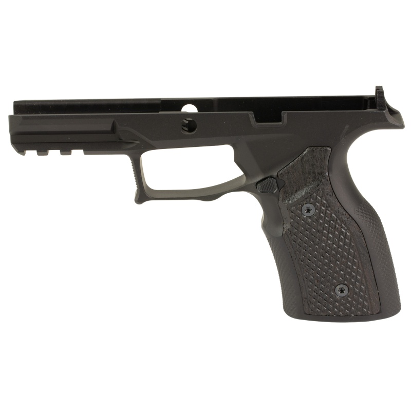 Sharps Bros., Grip Module, Fits Taurus Gx4 Carry, 7075 Aluminum Construction, Anodized Finish, Black, Wenge Wood Grip Panels
