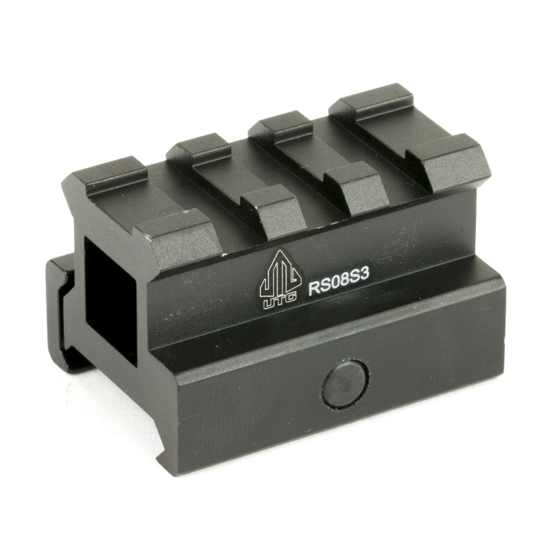 Leapers, Inc. - Utg, 3-Slot Compact Riser Mount, .83", Medium Compact Height , Picatinny, Black
