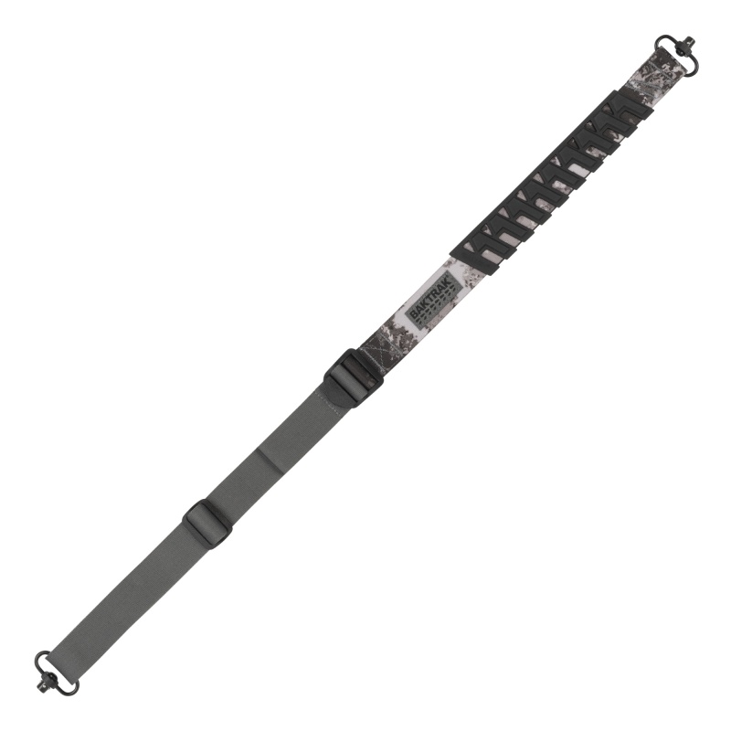 Allen Company, Trak Web Sling, Molded Baktrak Pad, Matte Finish, Veil Gray, Includes Sling Swivels