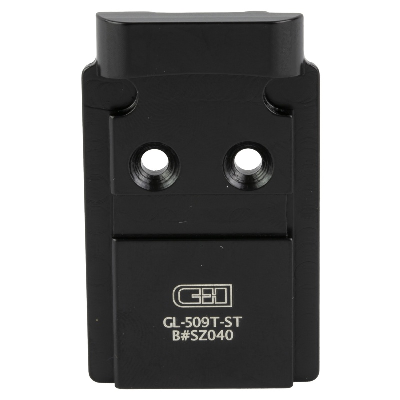 C&H Precision, V4, Optic Mounting Plate, Fits Glock Mos To Holosun 509T, Anodized, Black