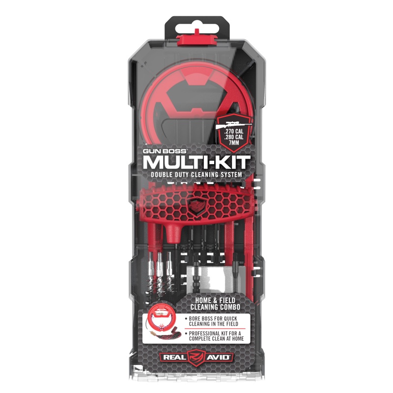 Real Avid, Gun Boss, Multi-Kit, Home And Field Double Duty Professional Gun Cleaning, Fits .270, .280, 7Mm, Rifle