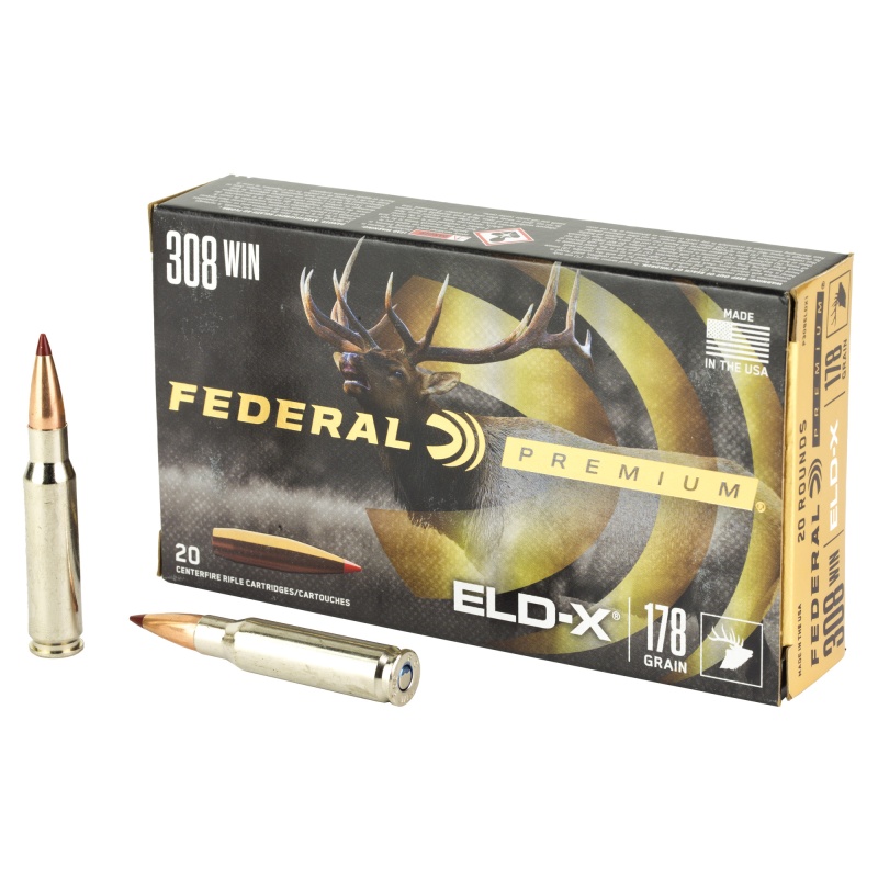 Federal, Federal Premium, Extremely Low Drag Expanding, 308 Winchester, 178 Grain, Polymer Tip, 20 Round Box