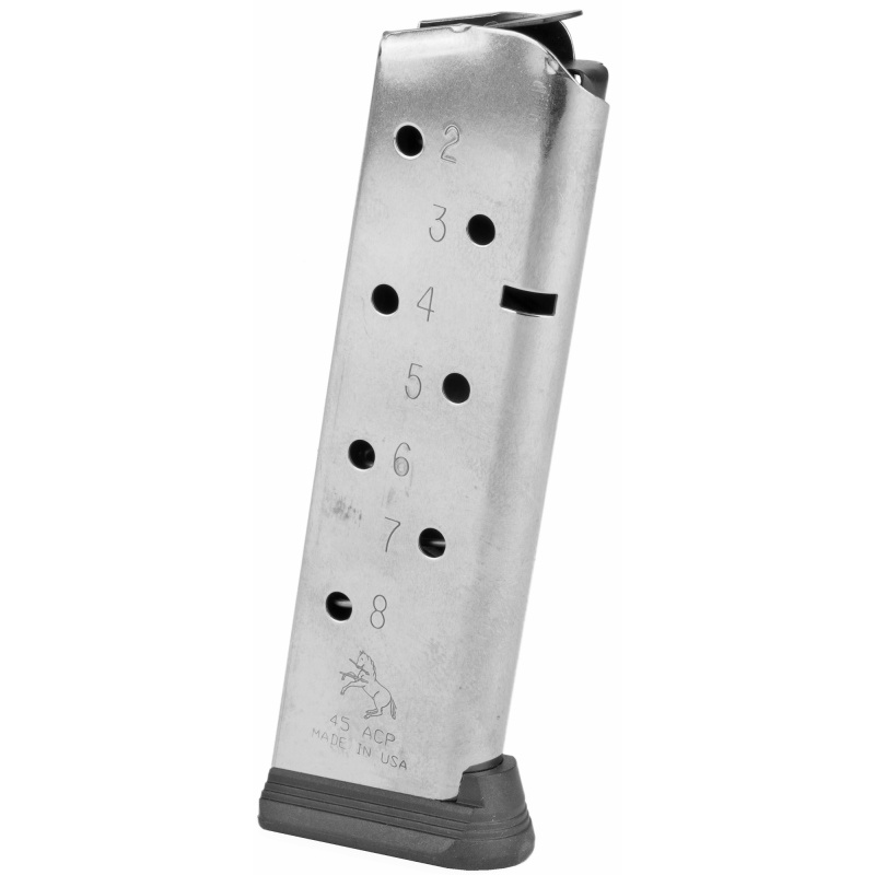 Colt's Manufacturing, Magazine, 45 Acp, 8 Rounds, Fits 1911 Government/Commander, Stainless