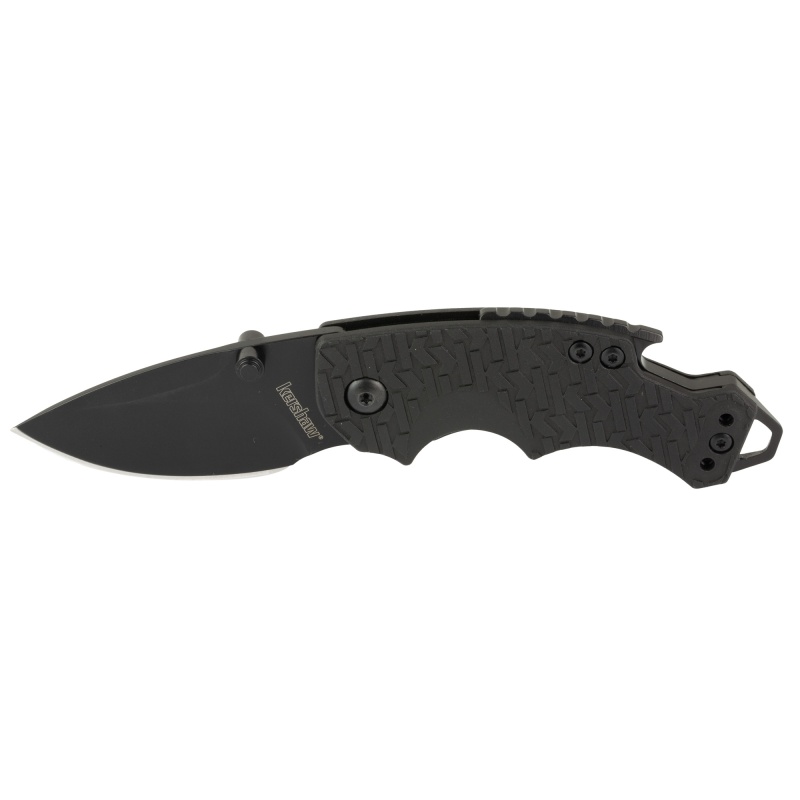 Kershaw, Shuffle, Folding Knife, 2.4" Drop Point Blade, 8Cr13mov Blade Steel, 5.75" Overall Length, Liner Lock, Black Oxide Finish, Black Blade, Black Handle