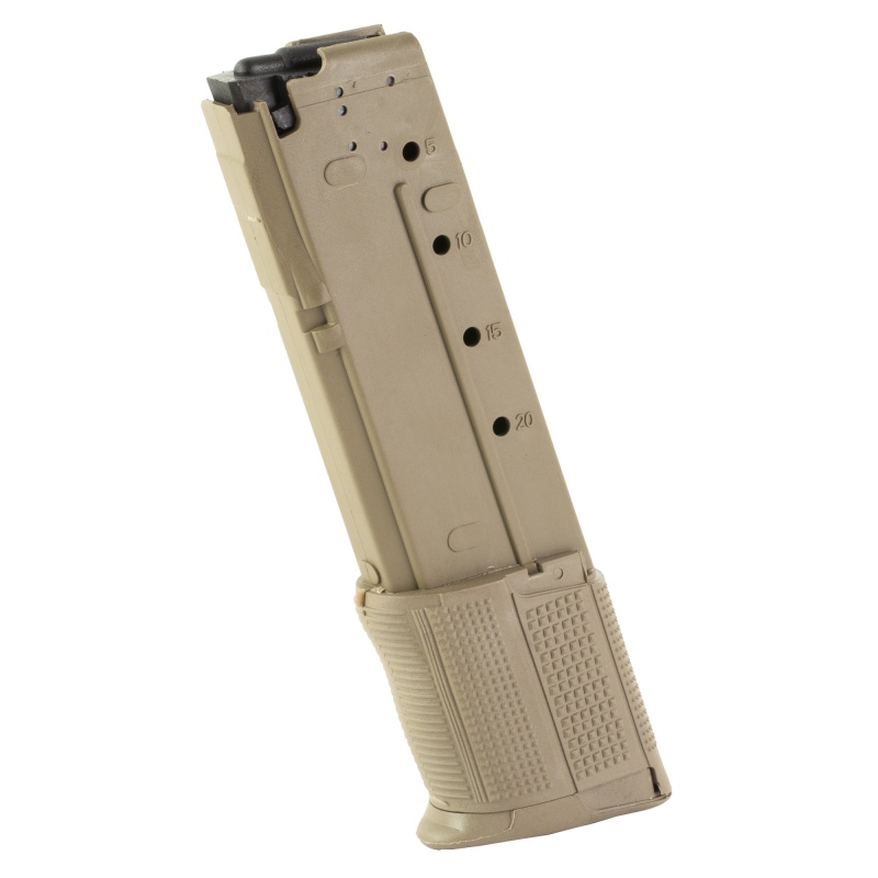 Promag Industries, Magazine, 5.7X28mm, 30 Rounds, Fits Fn Five-Seven Usg 5.7X28mm Pistol, Polymer Construction, Flat Dark Earth