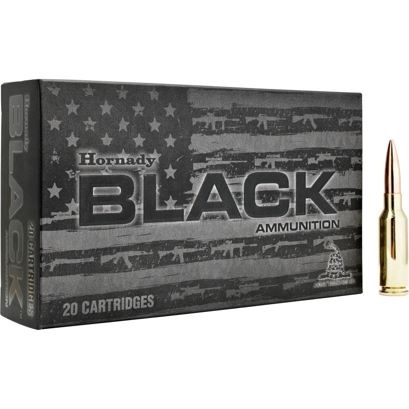 Hornady, Black, 6Mm Arc, 105 Grain, Boat Tail Hollow Point, 20 Round Box