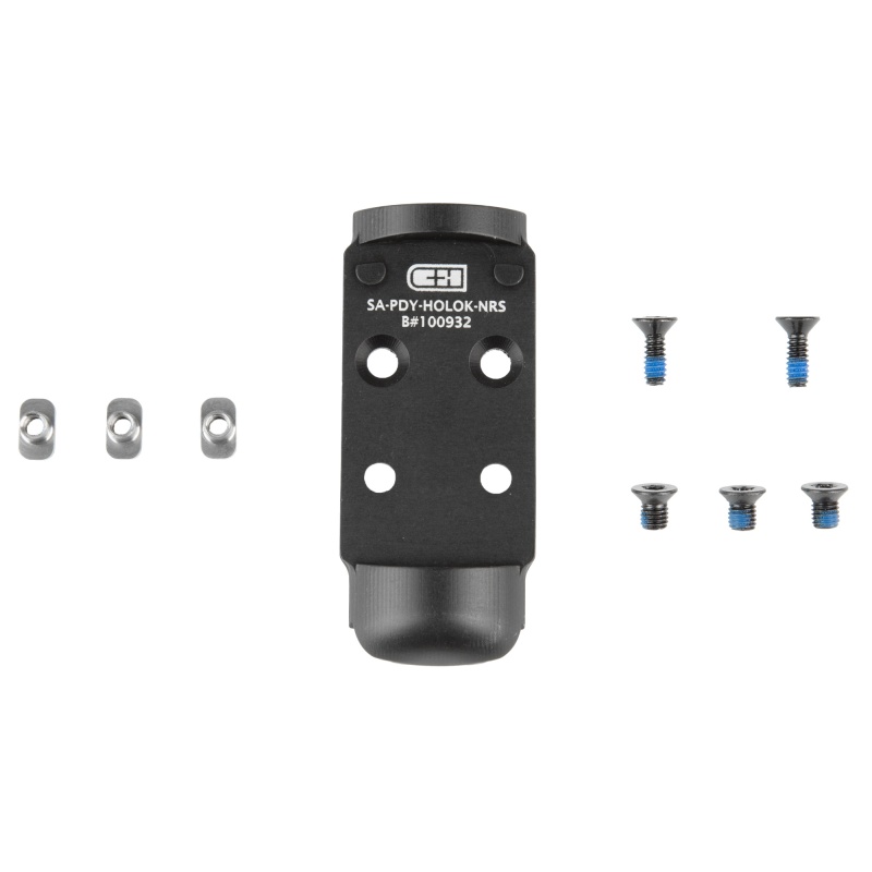 C&H Precision, V4, Optic Mounting Plate, For Prodigy To Holosun 407K/507K, Matte Finish, Black
