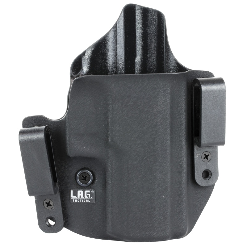 L.A.G. Tactical, Inc., Defender Series, Owb/Iwb Holster, Fits Sig P320 Compact 9/40, Kydex, Right Hand, Black Finish