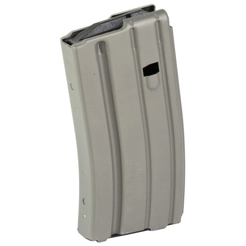 Duramag, Magazine, 223 Remington/5.56 Nato/300 Blackout, 20 Rounds, Fits Ar-15, Black Agf Follower, Aluminum, Gray