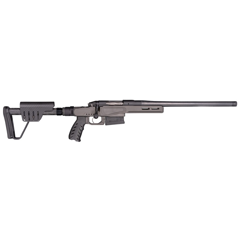 Bergara, Premier Series Mg Micro Lite, Bolt Action Rifle, 6.5 Prc, 18" Carbon Fiber Barrel, Threaded 5/8X24, Omni Muzzle Brake, Cerakote Finish, Tungsten, Magnesium Chassis Stock W/ Folder, 3 Rounds, Aics Style Detachable Magazine, Right Hand
