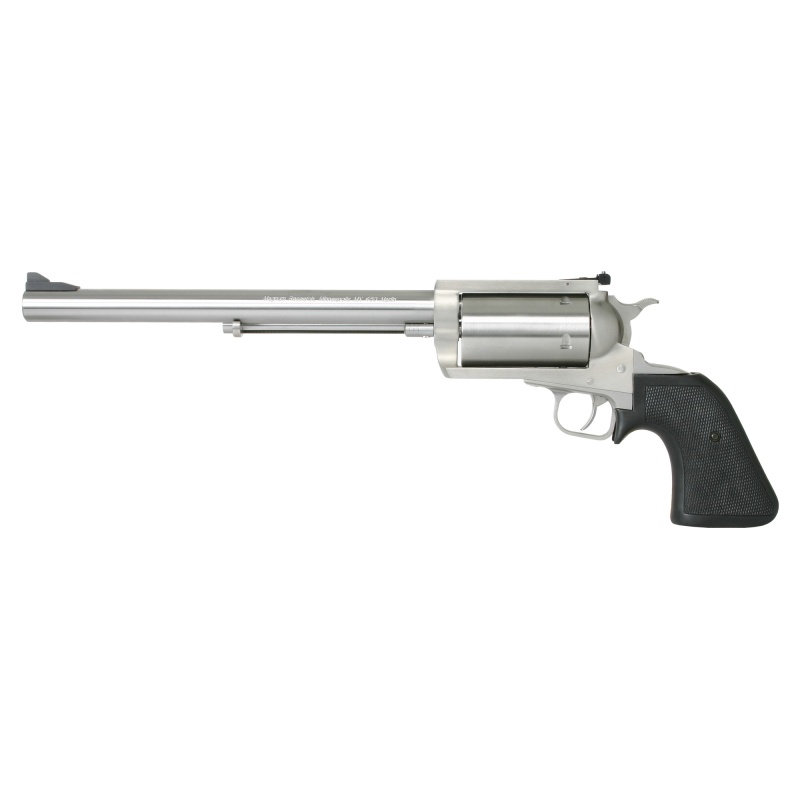 Magnum Research, Bfr, Single Action Only, Revolver, Large Frame, 45-70 Government, 10" Barrel, Stainless Steel, Silver, Rubber Grips, Fixed Front And Lpa Rear Adjustable Sights, 5 Rounds