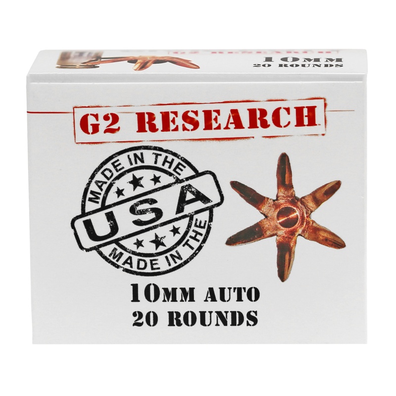 G2 Research, Civic Duty, 10Mm, 122 Grain, Lead Free, 20 Round Box, California Certified Nonlead Ammunition