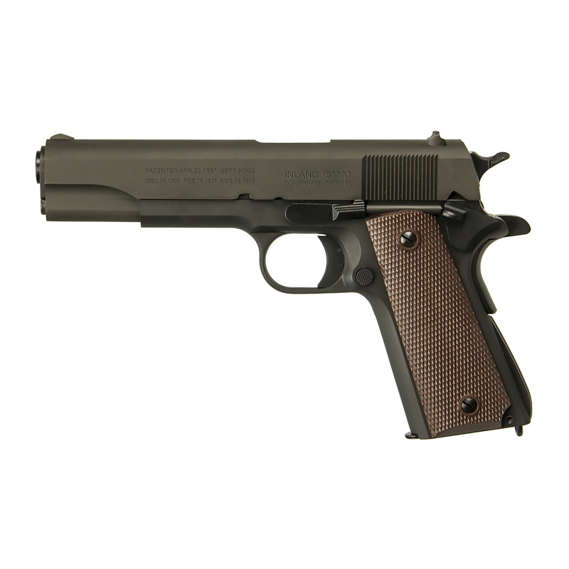 Inland Manufacturing, 1911A1 Government Model, Single Action, 45 Acp, 5" Barrel, Steel Frame, Parkerized Finish, 7Rd, Fixed Sights