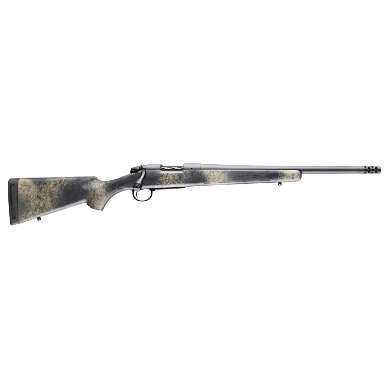 Bergara, B-14 Wilderness Series Ridge Rifle, Bolt Action Rifle, 300 Winchester Magnum, 24" Barrel, Threaded 5/8X24, Cerakote Finish, Gray, Wilderness Synthetic Stock, Hinged Floor Plate, Omni Muzzle Brake, Fluted Bolt, 3 Rounds, Right Hand