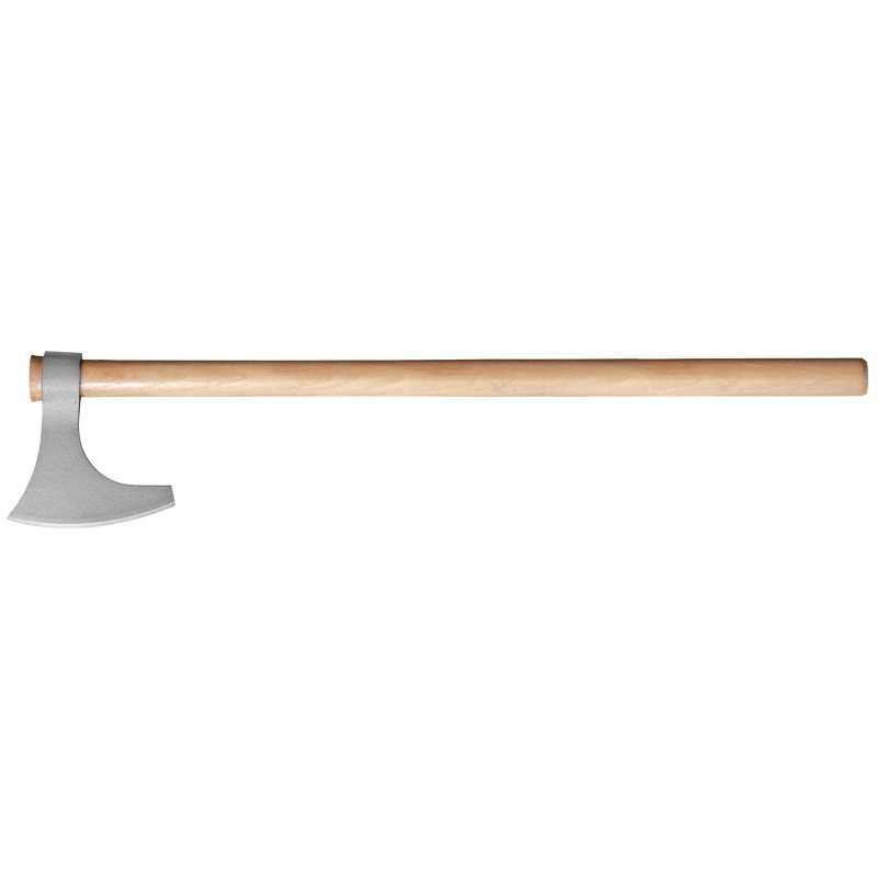 Cold Steel, Viking Hand Axe, Axe, Silver, Plain, 1055 Carbon, 30" Natural Wood Handle