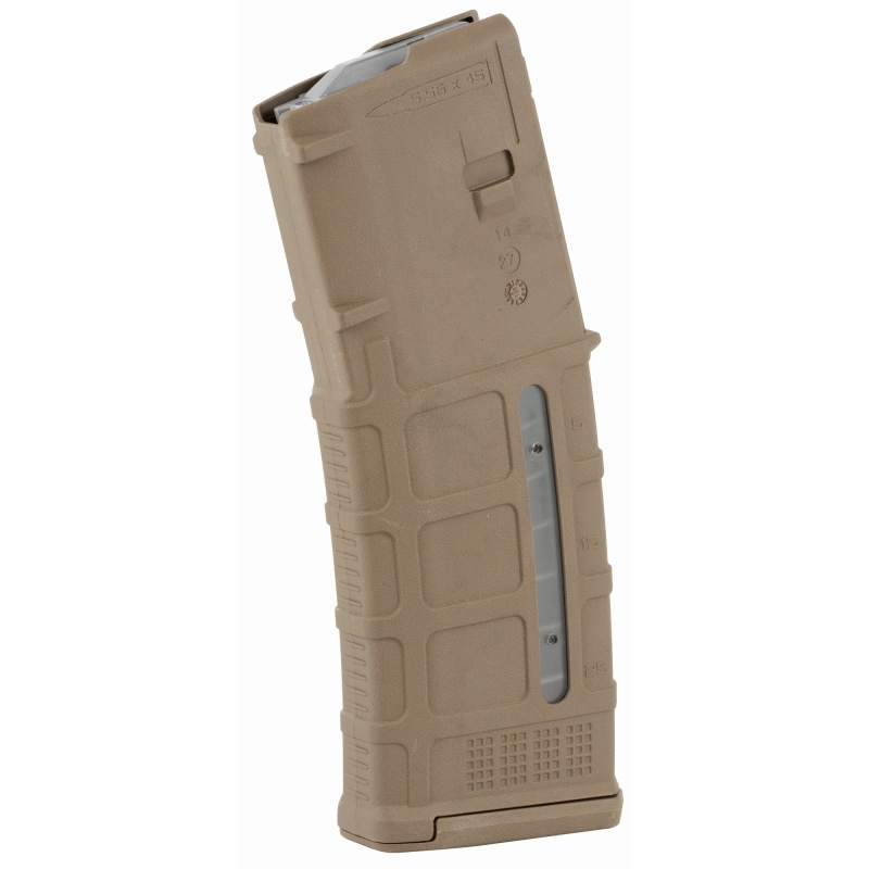 Magpul Industries, Magazine, Pmag 30 Ar/M4 M3 With Window, 223 Remington/5.56 Nato, 30 Rounds, Fits Ar Rifles, Medium Coyote Tan