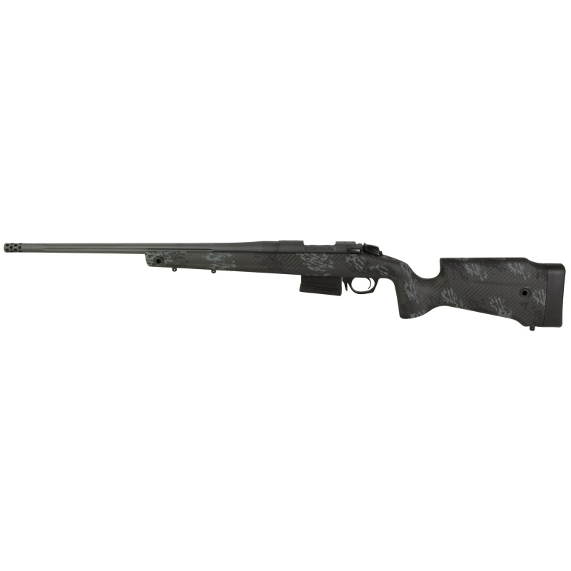 Bergara, Premier Series, Crest, Bolt Action Rifle, 6.5 Creedmoor, 20" Fluted Barrel, Threaded 5/8X24, Omni Muzzle Brake, Cerakote Finish, Sniper Gray, Monte Carlo Carbon Fiber Stock, 5 Rounds, 1 Aics Style Magazine