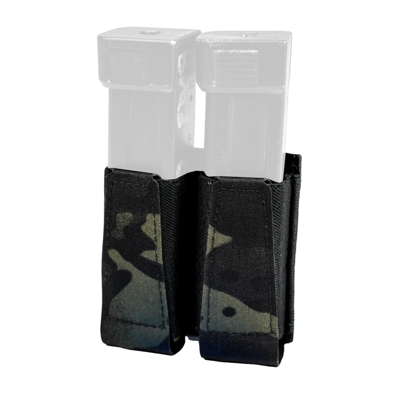 Gbrs Group, Double Pistol, Magazine Pouch, Multicam Black, Fits (2) Pistol Magazines