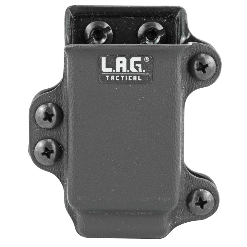 L.A.G. Tactical, Inc., Single Pistol Magazine Carrier, Fits All Double Stack 45/10Mm Magazines, Kydex, Black Finish