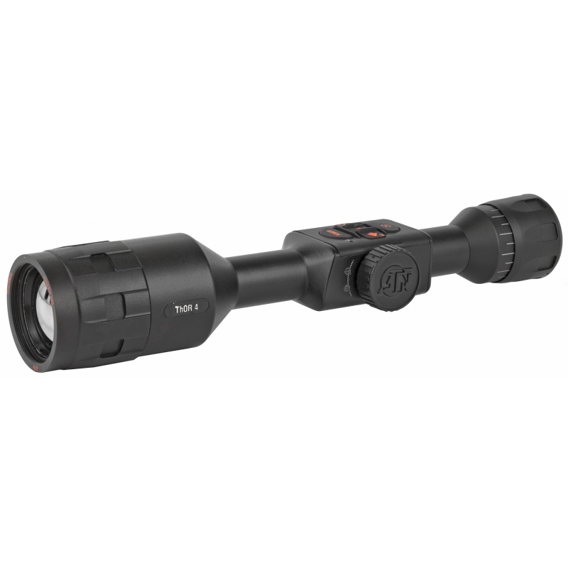 Atn, Thor 4 384, Thermal Rifle Scope, 4.5-18X50mm, 30Mm Main Body Tube, 384X288 Sensor Resolution, 7 Different Reticles In Red/Green/Blue/White/Black, Full Hd Video Record, Wifi, Gps, Smooth Zoom And Smartphone With Ios Or Android, Matte Finish, Black