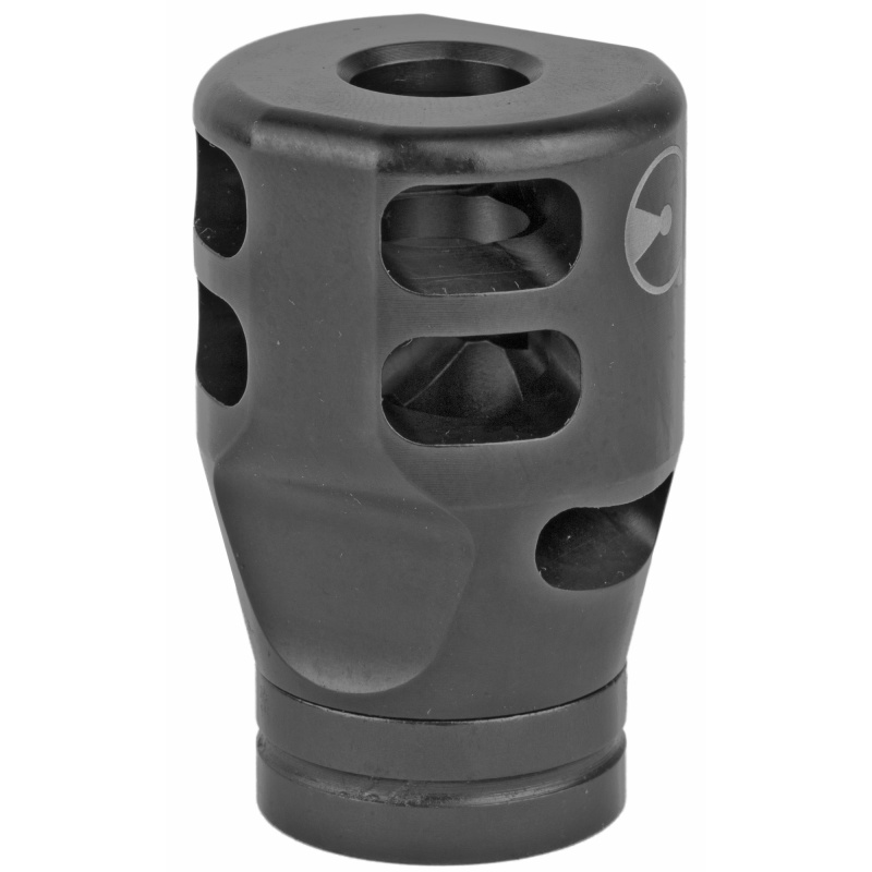 Ultradyne Usa, Lithium Pcc Compensator Muzzle Brake With Timing Nut, Pcc, 9Mm, 1/2X28 Thread, 1.125" Outside Diameter, 416 Ss, Black Nitride Finish