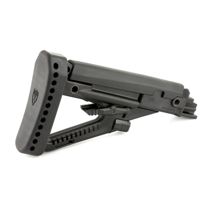 Promag Industries, Archangel Opfor, Stock, Ak-Series 4Position Stock, With Recoil Pad, Most Stamped Receiver Aks, Black