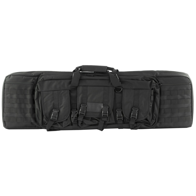 Ncstar, Double Carbine Case, 42" Rifle Case, Nylon, Black, Exterior Pals Webbing, Interior Padded With Thick Foam, Accommodates Two Rifles