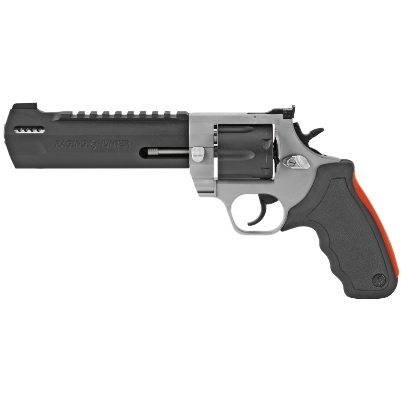 Taurus Usa, Raging Hunter, Double Action, Metal Frame Revolver, Large Frame, 44 Magnum, 6.75" Exact Barrel Length, Stainless Steel, Matte Finish, Duo-Tone Finish, Rubber Grips, Adjustable Sights, 6 Rounds