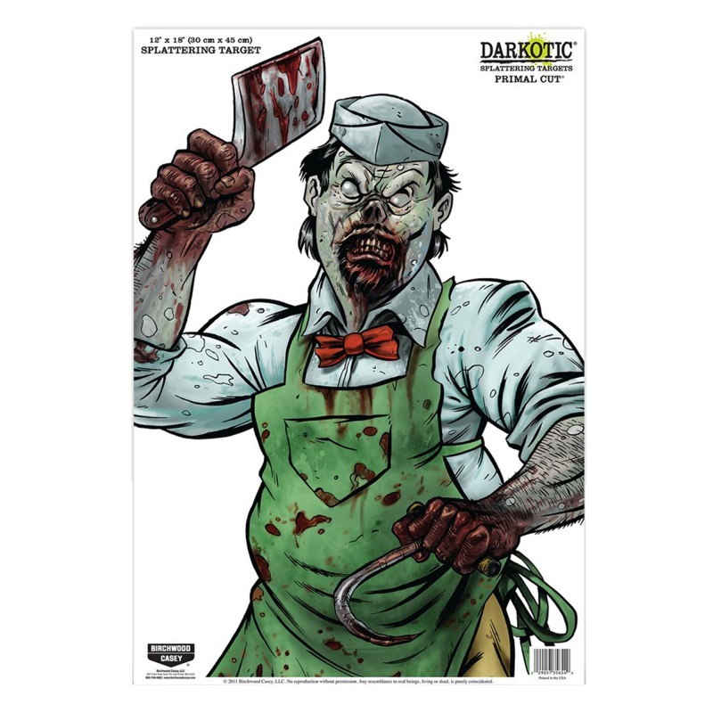 Birchwood Casey, Dirty Bird Darkotic Target, Primal Cut, 12"X18", 8 Pack