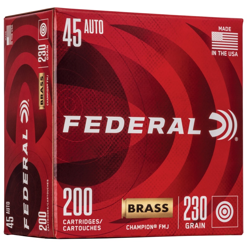 Federal, Champion, 45 Acp, 230 Grain, Full Metal Jacket, 200 Round Box