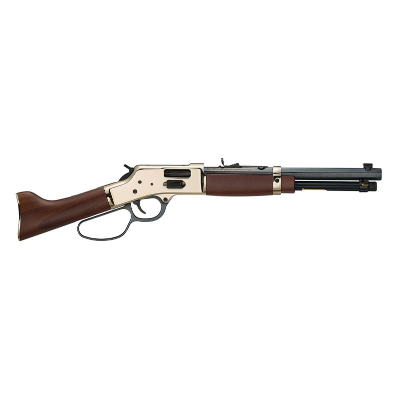 Henry Repeating Arms, Mare's Leg, Lever Action Pistol, 357 Magnum/38 Special, 12.9" Barrel, Brass Receiver, Side Load Gate, Walnut Grips, Fully Adjustable Buckhorn Sights, 5 Rounds