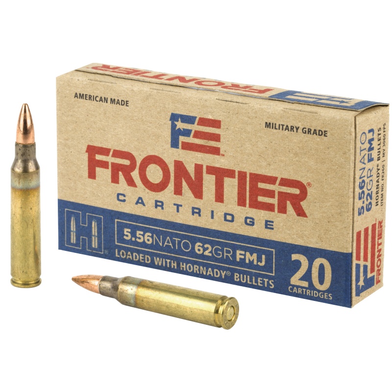 Frontier Cartridge, Lake City, 5.56 Nato, 62 Grain, Full Metal Jacket, 20 Round Box