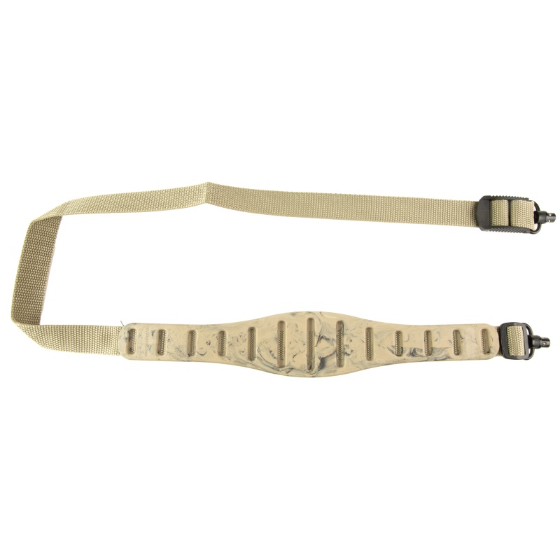 Quake, Claw Contour, 2 Point Rifle Sling, Sand Camo, Includes Qd Flush Cup Swivels