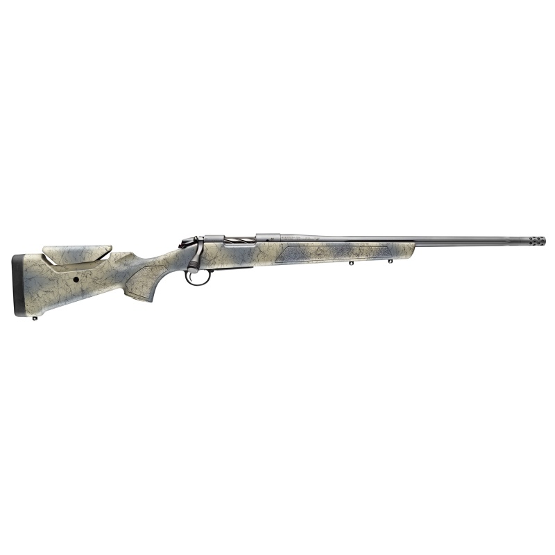 Bergara, B-14 Wilderness Series Sierra, Bolt Action Rifle, 300 Winchester Magnum, 22" Fluted Barrel, Threaded 5/8X24, Camo Finish, Sniper Gray, Sierra Synthetic Soft Touch Stock, Omni Muzzle Brake, Fluted Bolt, 3 Rounds, Hinged Floor Plate Magazine, Right Hand
