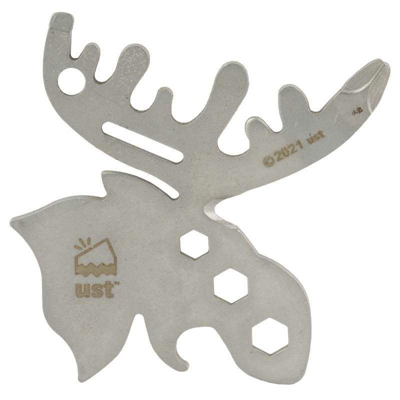 Ust - Ultimate Survival Technologies, Moose Tool, Multi Tool, Silver, Stainless Steel, Includes Carabiner