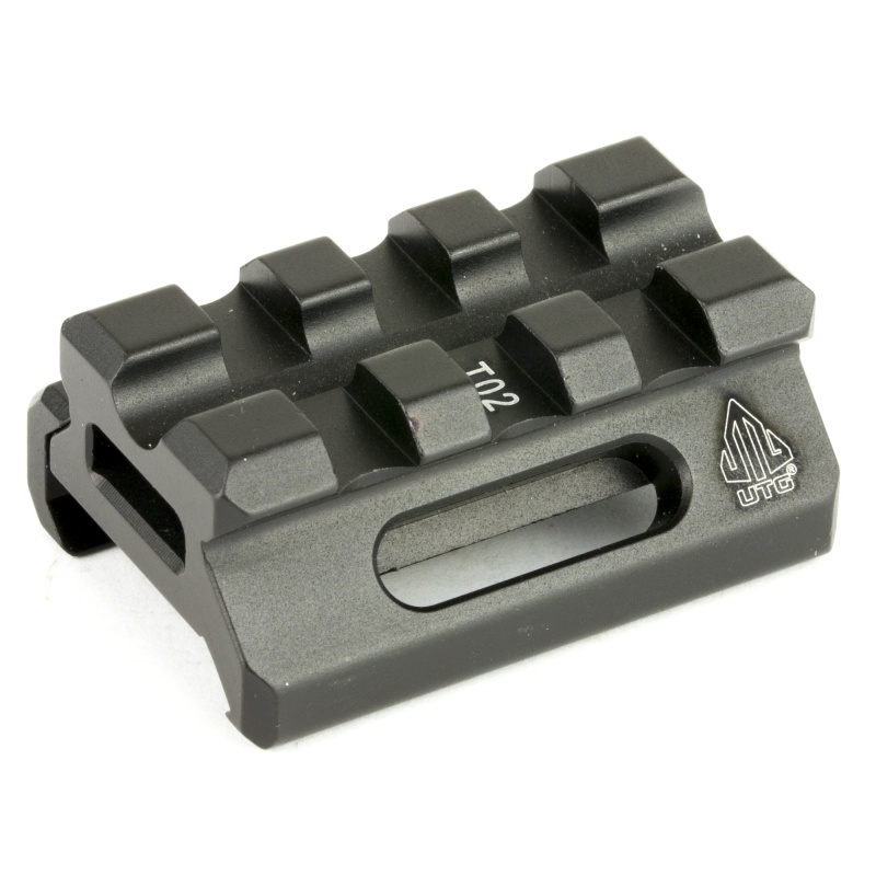 Leapers, Inc. - Utg, Super Slim Picatinny Riser Mount, 1/2" Height, 3 Slots. Black Finish