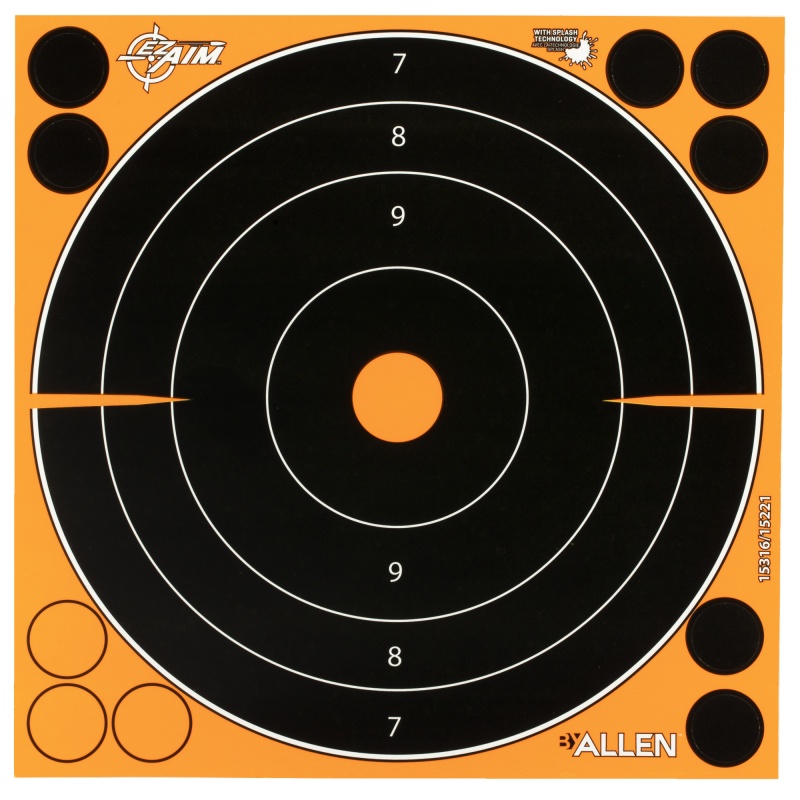 Allen Company, Ez Aim Adhesive, Bullseye, 8X8", 30 Pack