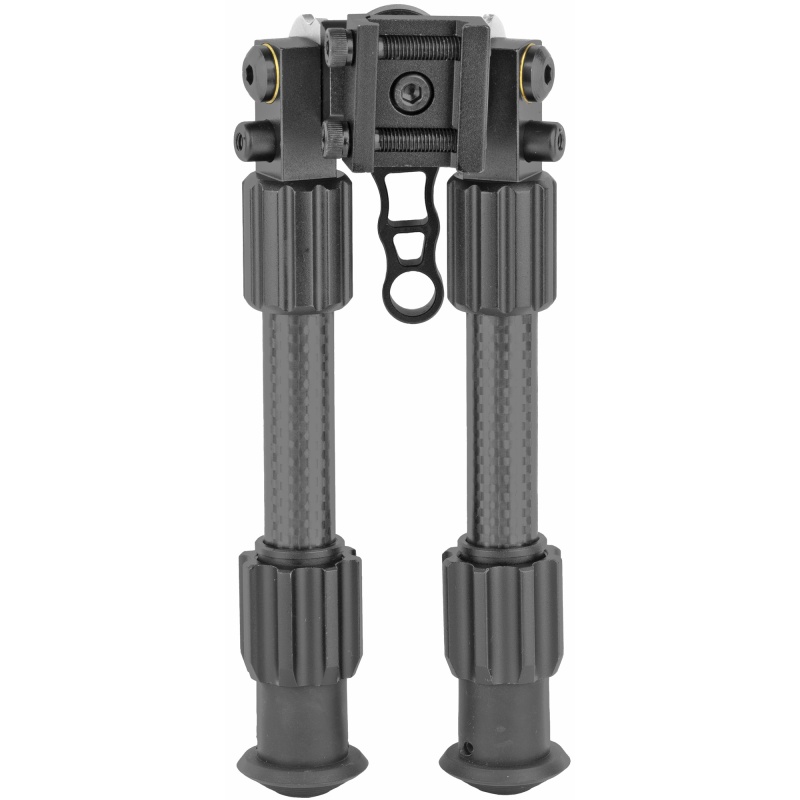 Truglo, Tac-Pod Carbon Pro Bi-Pod, Carbon Fiber And Aluminum Construction W/ Rubber Feet, Pivoting Base And Rotating Design Allows For Ease Shooting Angle Adjustment, 6-9 Inch Leg Length, Picatinny Rail Mount