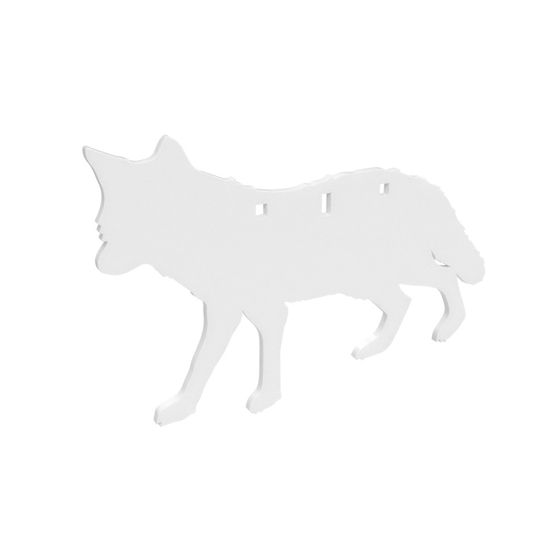 Birchwood Casey, Ar500 Gong, Coyote Silhouette Target, 3/8", 3-Hole, White