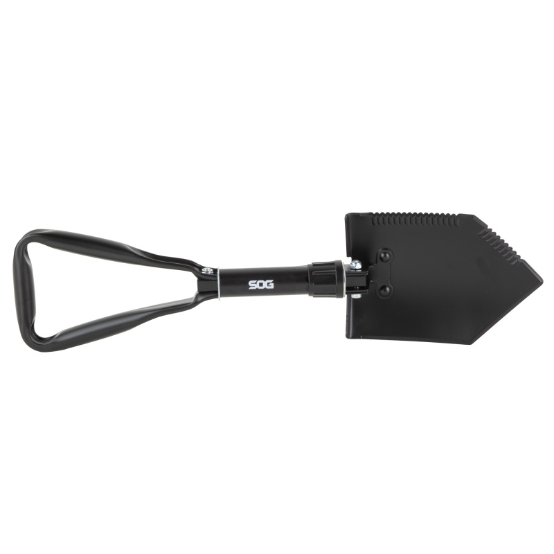 Sog Knives & Tools, Xl Entrenching Tool, High Carbon Steel, Powder Coated Finish, Black, Includes Sheath