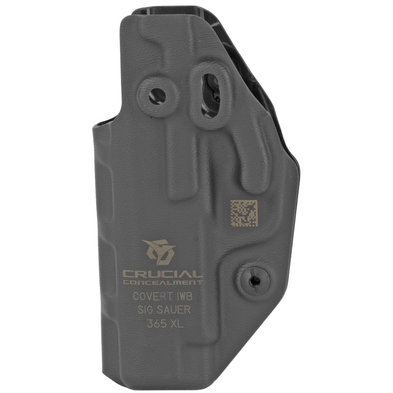 Crucial Concealment, Covert Iwb, Inside Waistband Holster, Ambidextrous, Kydex, Black, Fits Sig Sauer P365xl