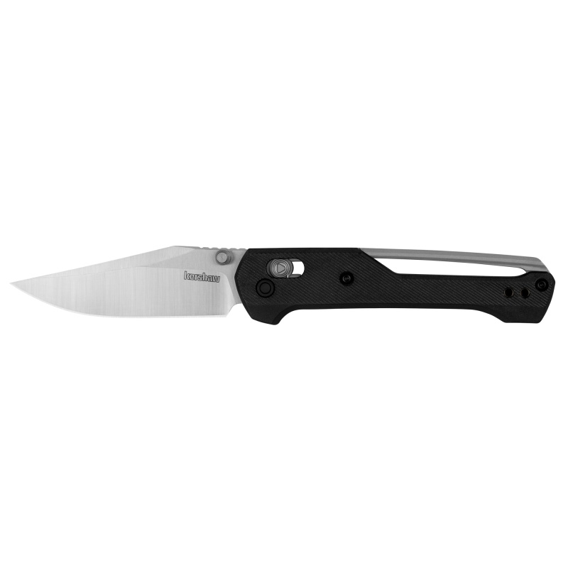 Kershaw, Airspace, Folding Knife, 3" Clip Point Blade, 14C28n Blade Steel, 7.05" Overall Length, Satin Finish Blade, Plain Edge, Polymer Handle, Black, Tip Up Pocket Clip