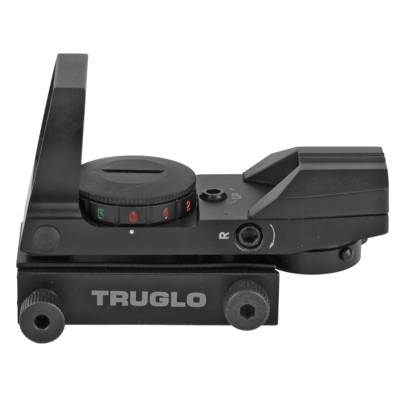 Truglo, Red Dot, Black Finish, Multiple Reticle, Dual Color Open Dot Sight, 34Mm