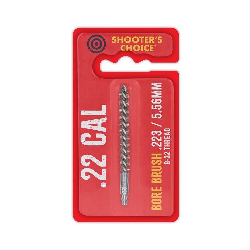 Shooter's Choice, Shooters Choice Bore Brush, 3", .22 Cal, 8-32 Threads, Bronze