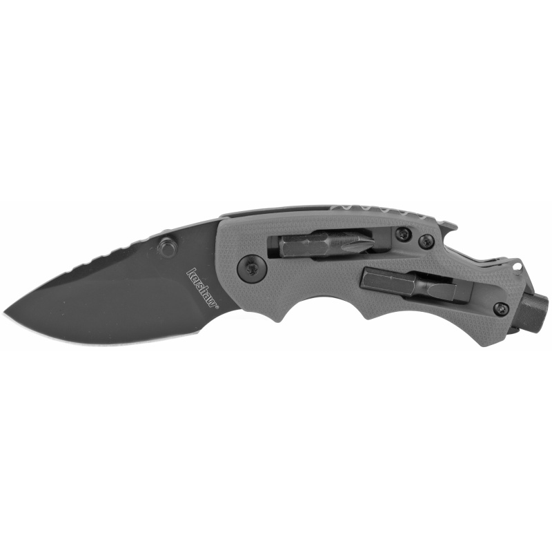 Kershaw, Shuffle Diy Folding Knife, 2.4" Blade, Gray Handle, Bottle Opener, Bit Driver