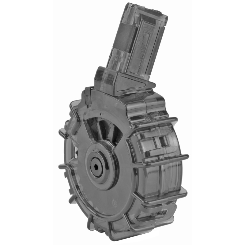 Promag Industries, Drum Magazine, 22Lr, 30 Rounds, Fits Rem 597, Polymer, Translucent Smoke
