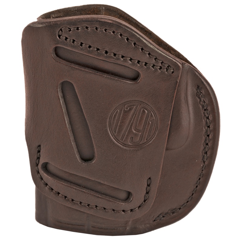 1791 Gunleather, 4 Way Holster, Leather Belt Holster, Right Hand, Signature Brown, Fits Glock 42, Size 2